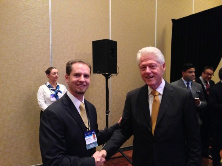 John Wills and Bill Clinton