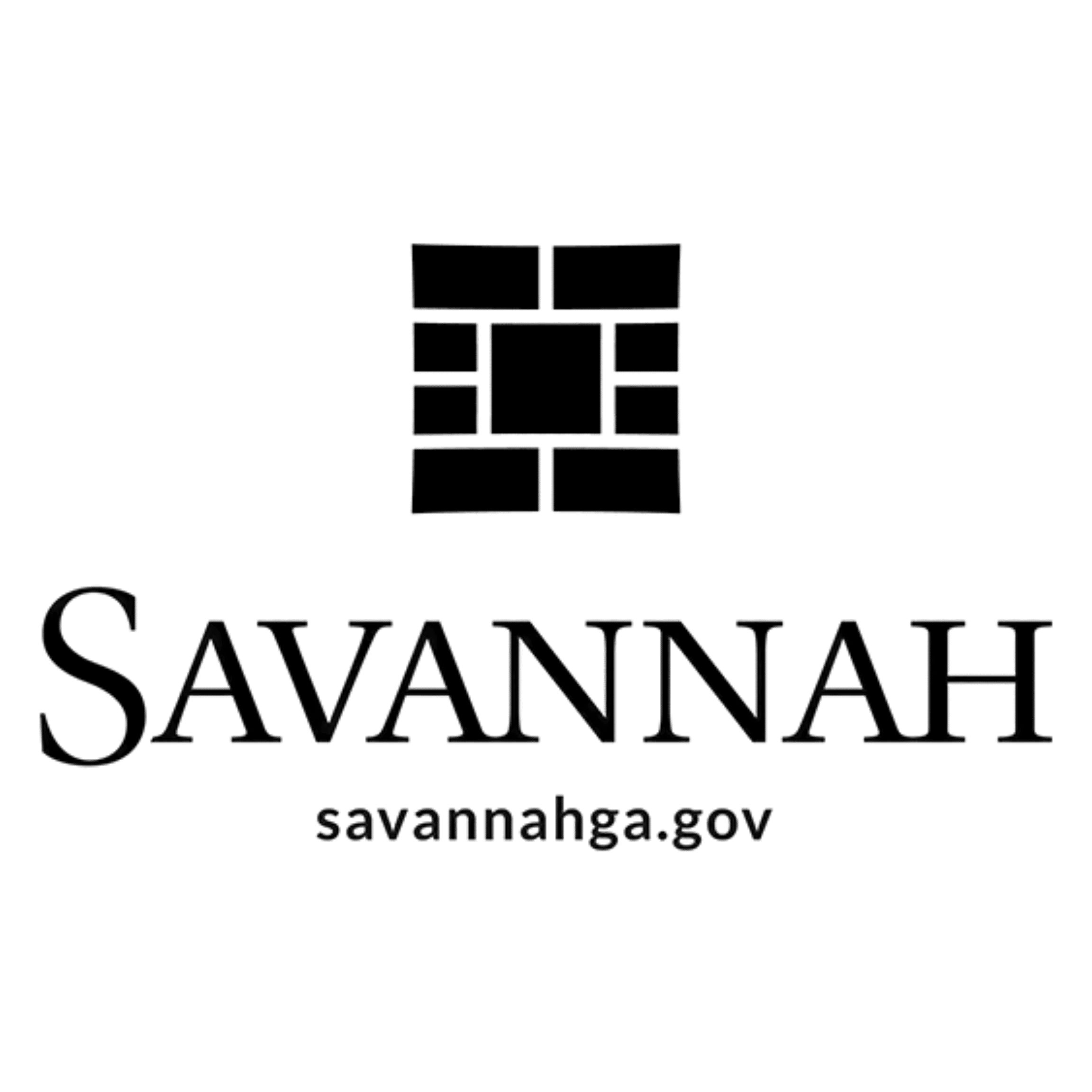 City of Savannah Stacked BW Logo